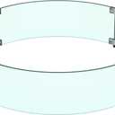 Skyflame 29" Round Glass Wind Guard, Upgraded Prevent Falling Apart Thick/Clear Tempered Glass Panel with Hard Aluminum Corner Bracket & Feet for 24" Round Fire Pit Burner Pans