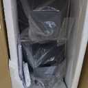 Bdor 2 Pack 26in Farmhouse White Waterproof Wood Metal Decorative Lanterns with Remote Control, Timer, Tempered Glass, Flameless Pillar Candles, Decorative Lanterns for Front Porch, Wedding