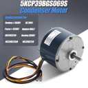 5KCP39BGS069S Condenser Fan Motor OEM Standard-1/10 hp, 1100 RPM, 208-230V Condenser Fan Motor Compatible with Carrier HAVC Dayton 6DLL7,Genteq #3S001,Fasco #G3907 HC33GE233A HC34GE234 HB33GQ230
