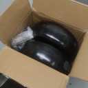 11x4.00-5 Flat Free Lawn Mower Tire and Wheel with Bearing Bore 3/4" or 5/8", 3.4"-4"-4.5"-5" Centered Hub, Smooth Tread Tire for Zero Turn Mowers, 2 Pack