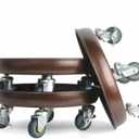 Plant Caddy with Wheels 12 Inch 3 Pack, Heavy Duty Metal Plant Stand & Dolly with Lockable Casters, Holds 160 lbs for Indoor Outdoor Large Flower Pots, Bronze