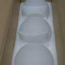 3 Pack White Frost Glass Shade Replacements, Globe Glass Lamp Shade Covers for Light Fixtures, 1.65 Inch Fitter Globes Lampshades for Wall Sconces Chandelier Pendant Lights Bath Vanity Lights