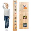 Growth Chart for Wall Height Kids Chart for Wood Growth Graph for Kids with Picture Frames Height Wall Boho Measurement Ruler Foldable Measuring Boy Girl Room Decor Keepsake Gift