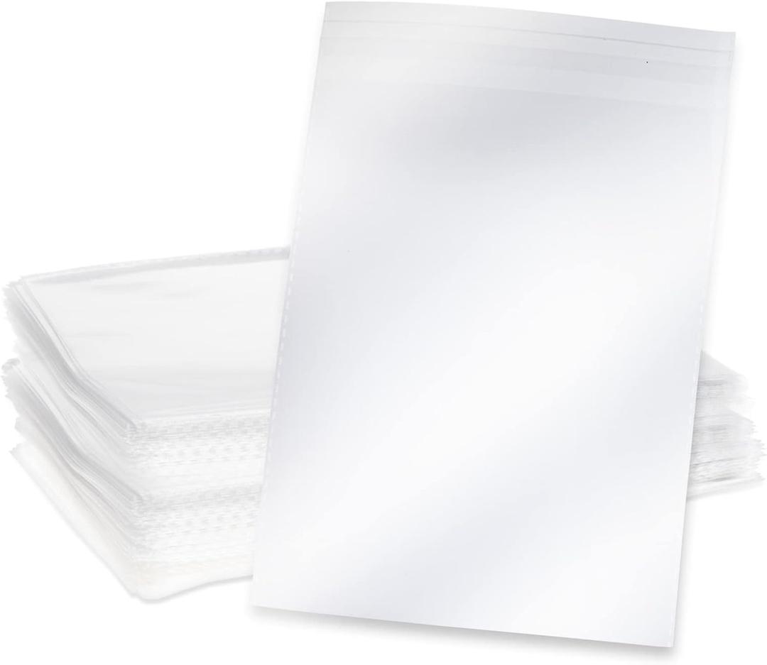 Juvale Card Sleeves - 7.6 x 5.7 in, Clear, 300 Pack - Plastic Sleeves for Greeting Cards, Invitation Envelopes, Postcard Covers & Photo Envelopes