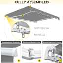 Paramondo 8.2'x6.5' Patio Awning Retractable Fully Assembled, Grey