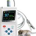 CONTEC Veterinary Handheld CMS60D-Vet Pulse Tester Pulse Oxygen Saturation and Pulse Rate Tongue Probe Pets/Animals/cat/Dog with PC Software