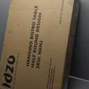 Idzo FSC Acacia Wood Folding Balcony Bar Table for Railings, Adjustable Height & Width, Teak Brush Finish Durable Against Weather, Ideal Spacious Dimension of 27 9/16 x 21 5/8 Inch, Half-Round Design