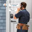 TEEHO TE001 Keyless Entry Door Lock with Keypad - Smart Deadbolt Lock for Front Door with 2 Keys - Auto Lock - Easy Installation - Matte Black