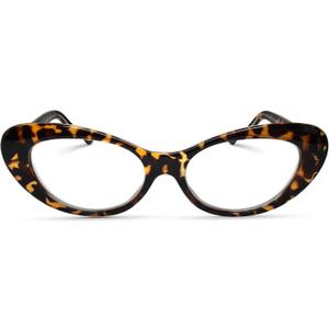 Tortoise Cat Eye Reading Glasses for Women  Premium Readers with Spring Hinges, Solid & Sturdy Frame, Scratch Resistant Lenses  Modern & Fashion-Forward Fit for All Face Shapes, Strength 1.50