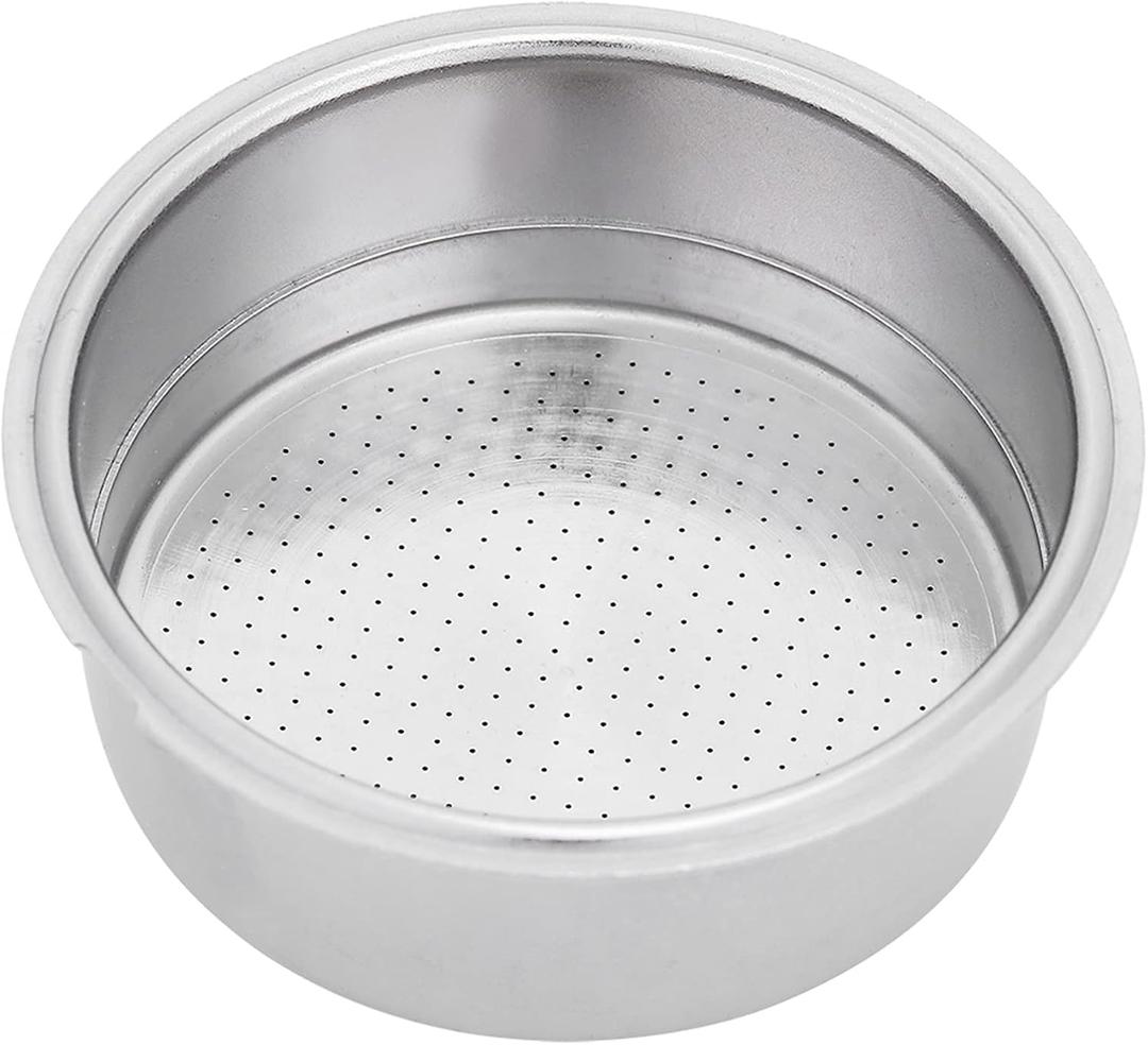 Coffee Filter Basket, Premium Stainless Steel Double Layer Pressurized Espresso Filter Basket 51mm for Portafilter Home Barista Use