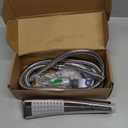 YOO.MEE LED Thermometer Handheld Shower Heads, Water Powered Light to Display Fahrenheit, Special for Skin Showering, Child and Pet Shower, Shower Accessories w/ 79'' Hose, Bracket, Polished Chrome