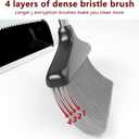 Broom with Dustpan Combo Set 54 Long Handle Household Dust Pan for Home Office Kitchen Cleaning Black & Grey
