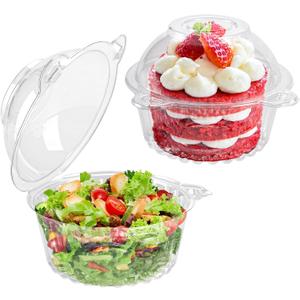 NPLUX 50 Pack Individual Cupcake Containers Plastic Cupcake Holders Deep Dome Muffin Containers