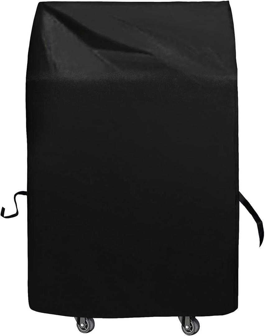Grill Cover 30in, iCOVER Waterproof BBQ Covers for Two Burner Small Vertical Smoker, Lightweight Easy On/Off, Dustproof UV-Resistant Fit Grills with Collapsed Side Tables