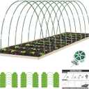 Garden Hoops for Raised Bed, 60 PCS Greenhouse Hoops 10 Sets of 8.5 FT Long Garden Arch Greenhouse Frame Rust-Free Fiberglass Garden Hoops for Row Cover Netting Shade Cloth