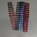 Cat Eye Press on Nails Short 5 Styles, Jofay Fashion 160Pcs Salon-Like Fake Nails with Glitter Chasing Light Cat Eye Designs, Valentines Artificial Acrylic Nails Glue on Nails Stick on Nails for Women