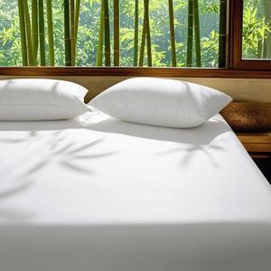 David's Home Cooling Fitted Sheet King Size, 100% Rayon Derived from Bamboo, 16" Deep Pocket 2.5cm Wider Elastic, Luxury Smooth Silky Soft Breathable Bottom Sheet for Hot Sleeper, White