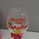 Not a Day Over Fabulous Happy Birthday  Glass for Women | Unique Gift Idea for Her, Best Friend, Mom, Sister, Grandma, Aunt, Cousin, Female Coworker, Teacher, Boss | Present for Woman