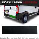 Rear Door Trim Back Door Molding Panel Trim Exterior Barn Door Plastic Trim Cover Fits for Ram Promaster 1500 2500 3500 Cargo Van 2019 2020 2021 2022 2023 2024 1ZT56JXWAB (Right Side, Black)