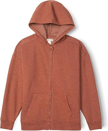 Happy Nation girls Relaxed Fleece Full Zip Hoodie Sweatshirt Large