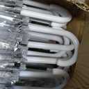 52 Pack Clear Wedding Umbrellas Bulk
Large Transparent Auto Open Umbrellas with White J Hook Handle, Rain Umbrellas for Wedding Photography, Events and Parties
