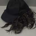 S-noilite Hat Wig for Women, Baseball Cap Wig with BOB Hair Attached Adjustable Hat Wigs Short Wave Brown Synthetic Hair Extensions, 8 inch Dark Brown