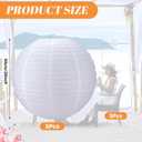 Glooglitter 5 Pcs 20 Inch Large White Paper Lanterns Gaint Chinese Moon Round Paper Lamp Japanese Jumbo Hanging Lanterns for Wedding Graduation Bridal Shower Birthday Party Supplies Decoration