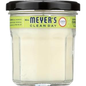 MRS. MEYER'S CLEAN DAY Lemon Verbena Soy Candle, Garden-Inspired Aromatherapy Homekeeping, 35 Hour Burn Time, Made with Essential Oils, 7.2 oz Large Glass Jar Candles