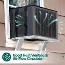 Window Air Conditioner Cover for Outside, Waterproof Window AC Unit Cover & Detachable Drip Cushions Reduce Noise, All Seasons AC Protect Against Leaves, Weeds, and Debris(21.5Wx16Dx15H)