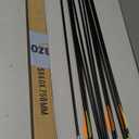 GPP 28-inches Fiberglass Archery Target Arrows - Practice Arrow or Youth Arrow for Recurve Bow (12 Black Arrows)