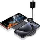 40W Wireless Charging Pad,Dual 20W Charging mat for Apple iPhone 16 15 14 13 12 11 Pro/Max/Mini/Plus/XS/XR,Airpods 4/3/Pro,2 in 1 Wireless Phone Charger for Samsung,Pixel,Xperia(with PD Adapter)