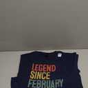 Legend Since February 2013 Graphic T-Shirt – Navy Blue Crew Neck Tee, 13 Year Old Birthday Shirt