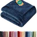 Ultra Soft Fleece Blanket King Size - Flannel Fleece Luxury King Blanket - Lightweight for Couch Bed Chair - Thick, Warm and Breathable - All Season Cozy Fuzzy, Anti-Static Microplush Bedding, Navy