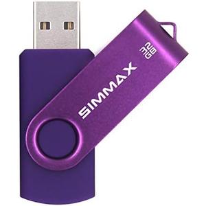 SIMMAX 32GB Memory Stick USB 2.0 Flash Drives Swivel Thumb Drive Pen Drive (32GB Purple)