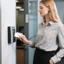 3 x ID Badge Holder with Lanyard - Retractable Badge Reel & Detachable Neck Strap for Nurses, Teachers, Students & Office Staff - Vertical ID Holder with Teacher Lanyard (White)