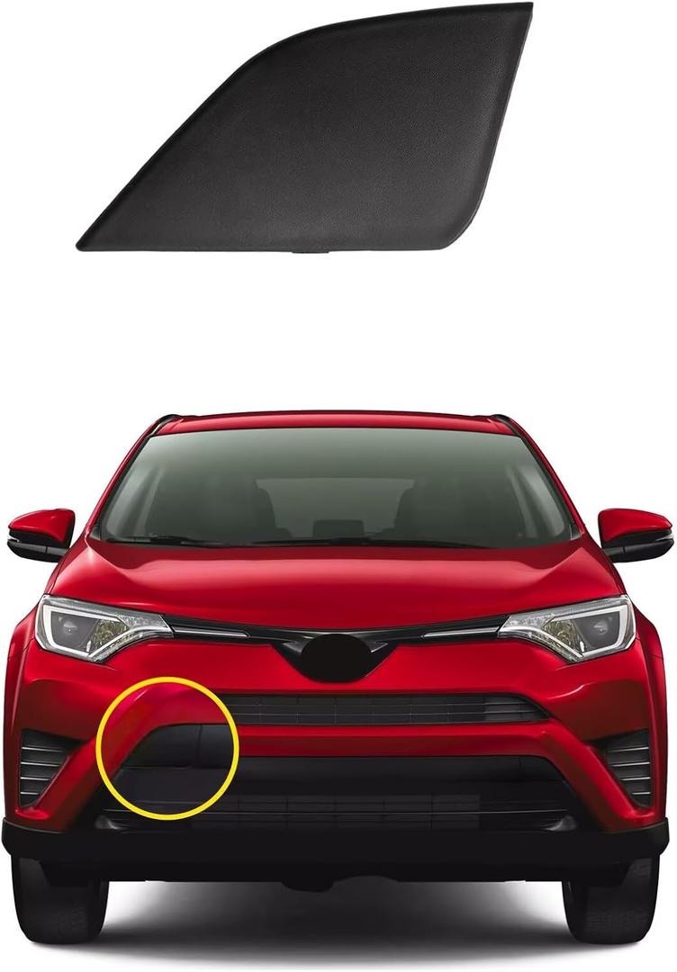 Car Front Bumper Tow Hook Cover Compatible with Toyota RAV4 2016 2017 2018 Trailer Cover Cap 532850R080 532860R080 Trailer Cover Towing Eye Cap Matte Black Right Side Car Front Bumper Tow Hook Cover Compatible with Toyota RAV4 2016 2017 2018 Trailer Cover Cap 532850R080 532860R080 Trailer Cover Towing Eye Cap Matte Black Right Side