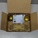 Mortise Lock Set for Interior Door, Antique Brass Door Knob with Lock and Skeleton Key, Antique Old Style Door Knob Lock Replacement, Vintage Mortise Door Knobs for Interior Doors