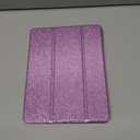 Case for iPad 6th/5th Generation 9.7 Inch 2018/2017, iPad Air 2 Cute Glitter Clear Protective Cover for Kids, Girls, Woman, with Pencil Holder (Purple)