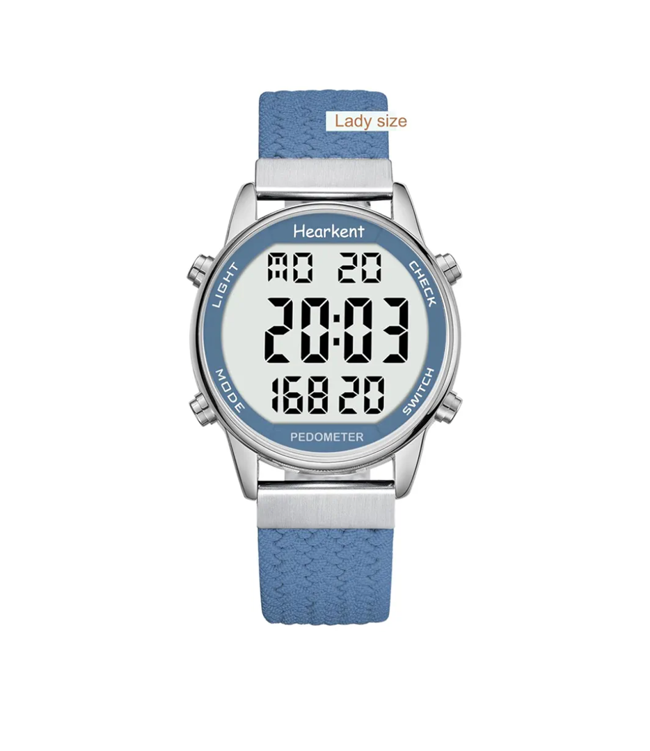 Women Pedometer Watch-Step Tracker Watch with Calories Counter-Non Bluetooth Pedometer Watches-LCD Large Numbers-30M Waterproof Watch-Sport Pedometer Watch Step Counter for Walking