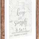 kennethan 8x11 Picture Frame Rottern Brown Set of 5, Wooden Poster Frame for Tabletop and Wall Mounting Display for Home, Office,Gallery,Holiday with Photos, Posters, Puzzles