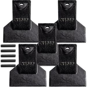 Hicarer 5 Set X156F Excavator Bucket Teeth with 156LPN Pins, Mini Backhoe Skid Steer Accessories Compatible with Hensley X156