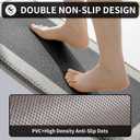 Kitchen Mats for Floor, Super Absorbent Kitchen Rugs Non Slip Washable, Soft Braided Kitchen Runner Rug, Standing Mat Kitchen Sink Mat, Easy to Clean, Black 17x47