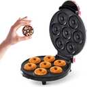 Dash Mini Donut Maker Machine for Kid-Friendly Breakfast, Snacks, Desserts & More with Non-stick Surface, Makes 7 Doughnuts, Donut Print (White)