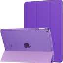 MoKo Case Fit 2018/2017 iPad 9.7 5th/6th Generation, Slim Lightweight Smart Shell Stand Cover with Translucent Frosted Back Protector Fit iPad 9.7 2018/2017, Auto Wake/Sleep, Dark Purple