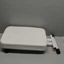 5 CORE Keyboard Bench 3 Inch Padded Cushioned Piano Stool Height Adjustable Guitar Seat Heavy Duty Folding Portable Musician Chair W Nonslip Rubber Feet White - KBB WH HD