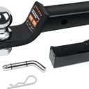 AC-DK 2" Trailer Hitch with Concealed Key Vault Drawer | Includes 5/8" Hitch Pin and 2-inch Ball | Secret Recessed Storage for Keys and Money