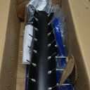 Rolling Lawn Aerator, 21" Pre-Assembled Aerator Lawn Tool, Heavy-Duty Grass Aerator with 45 Spikes, 75" Adjustable Handle Lawn Spike Aerator Roller  Yard Aerator for Lawn Care, Blue