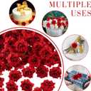 Syhood 100 Pieces Artificial Roses Head 1.77 in Rose Small Silk Fake Floral for Wedding Wall Garland Bouquet Derby Crafts Decorations(Red)