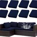 Outdoor Cushion Covers Set,8PCS Patio Furniture Couch Seat Slipcovers, Replacement for Sofa Sectional Chair(CoverOnly) (Navy Blue)
