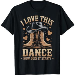 Love This Dance Line Dancing Line Dance Line Dancer T-Shirt Large